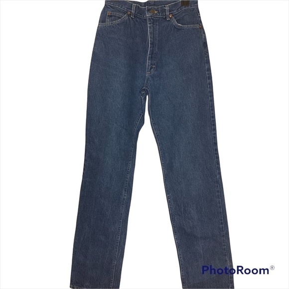 Vintage 1970’s Lee Women’s Jeans High Rise Waist Dark Wash Mom - Picture 1 of 7